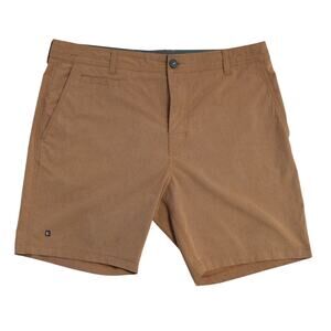 Linksoul Boardwalker Chino Shorts Mens 35 Hybrid Brown All Time Stretch Golf